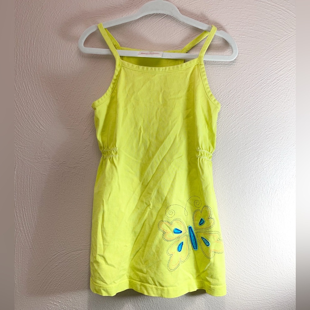 Hanna Andersson Yellow Dress with Butterfly Design 2T